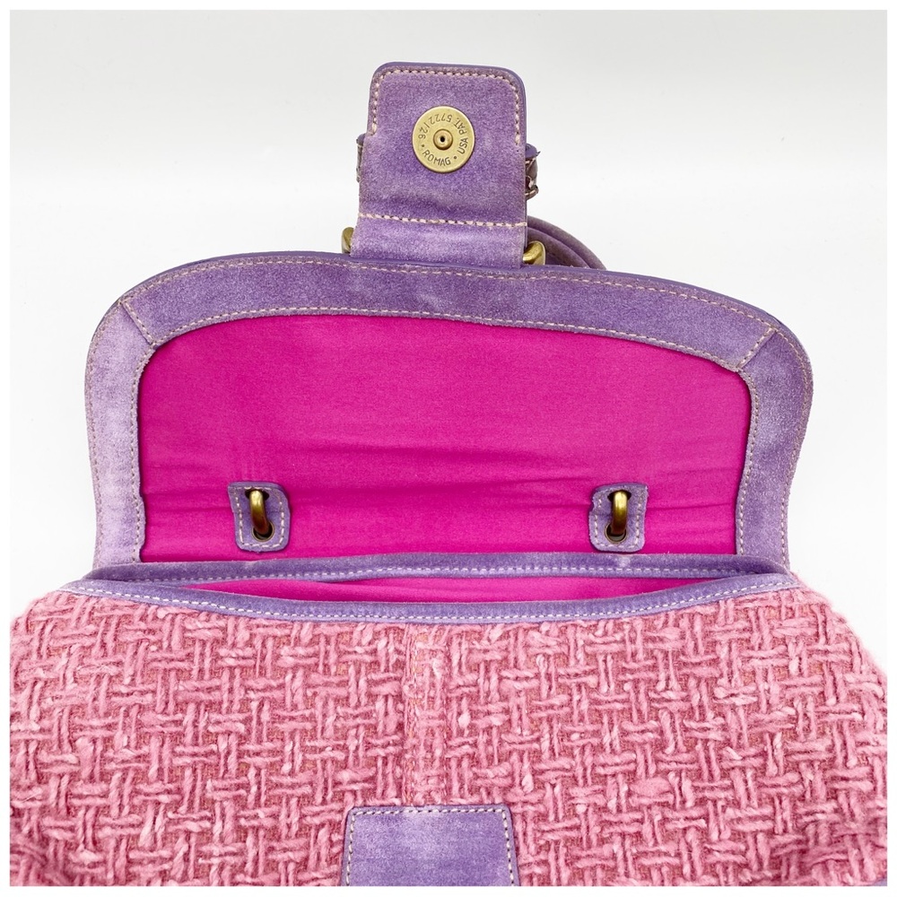Coach Y2K Rare Pink and Purple Tweed Handbag DISCONTINUED - Picture 11 of 11